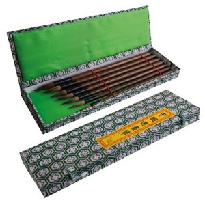 Набор для каллиграфии (из 7 штук) кисти куница DK14009