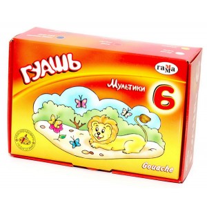 Гуашь "Мультики" 6 цветов