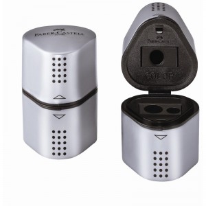 Точилка с контейнером GRIP 2001 trio серая 183800 