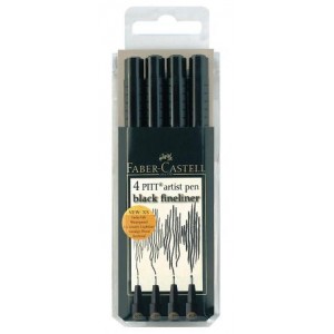 Комплект ручек капиллярных из 4 штук Pitt Artist Pen
