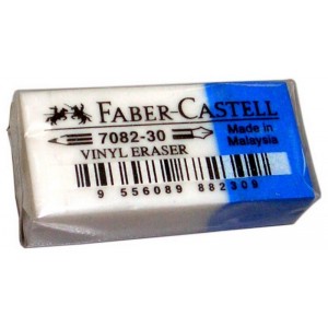 Резинка Faber Castell винил бело-синий 