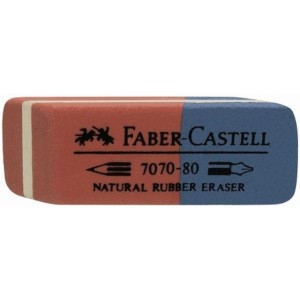 Резинка Faber Сastell  красно-синий из натурального каучука 7070-80
